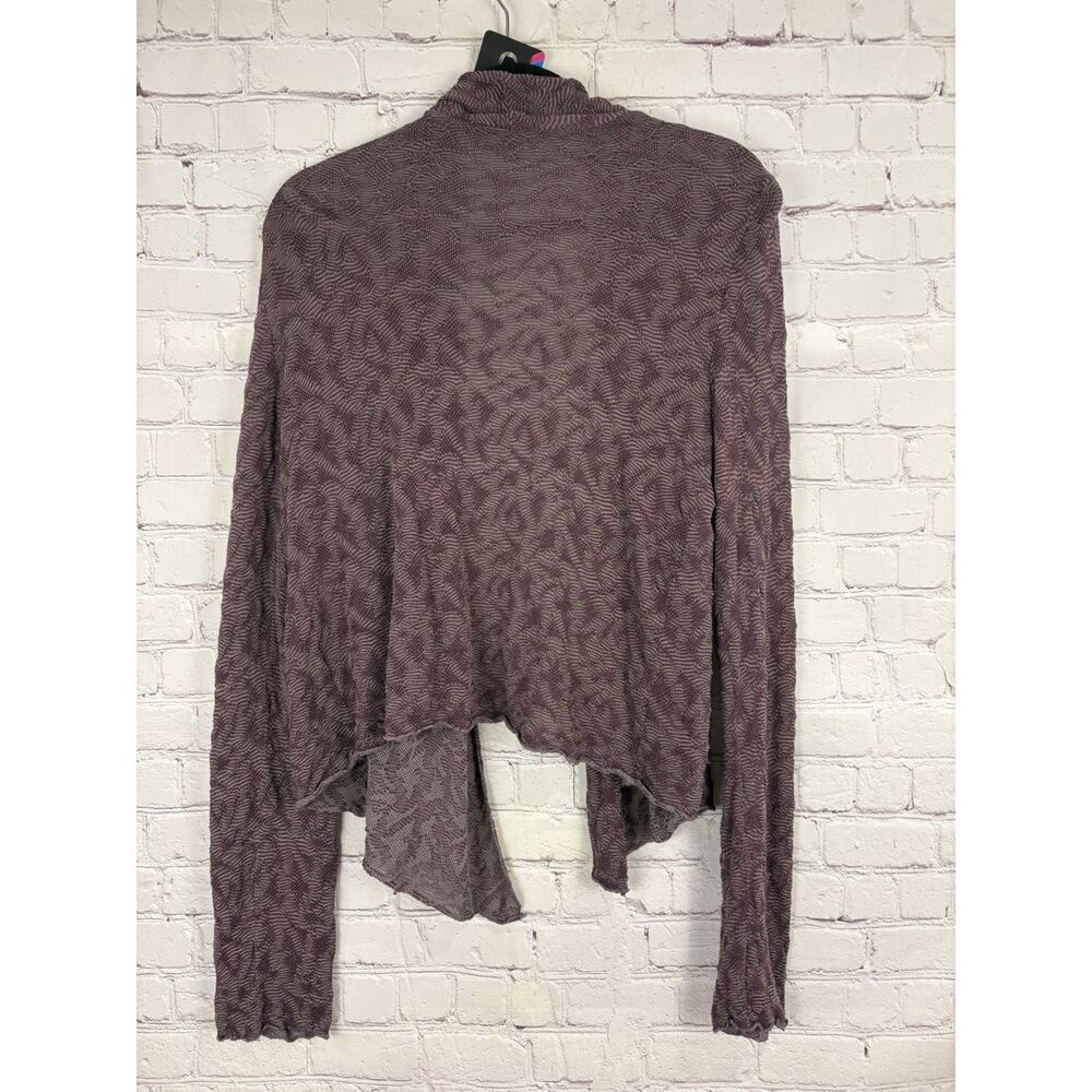 Cut Loose Floral Cardigan Sweater XL Burgundy Open Front - Picture 2 of 7
